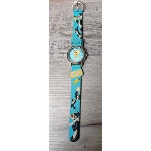 Looney Tunes 8"  Tweety Bird Sylvester Watch blue Band -Running/Working